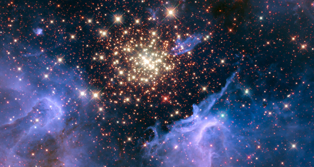 젊은 대질량 성단 NGC 3603과 주변의 분자운 잔해